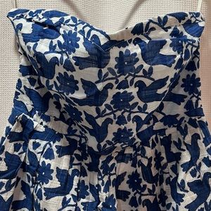 Old Navy Blue and White Bird Dress